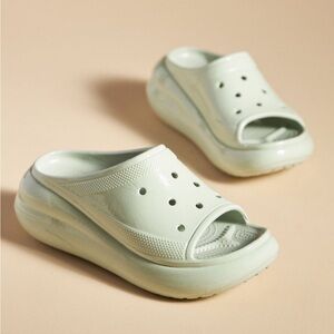 Crocs Crush Glitter High Shine Platform Slides